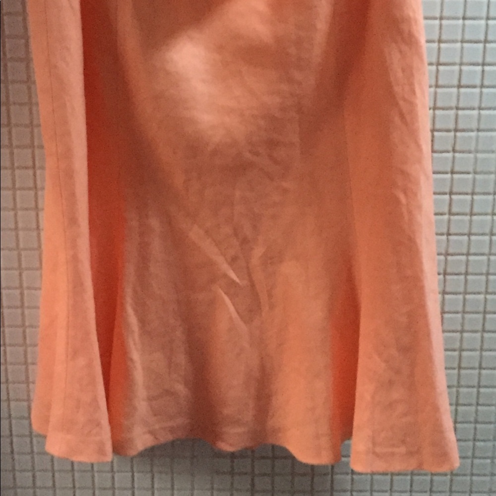 CHAPS Women’s Soft Orange Linen Skirt 14 - Picture 7 of 16